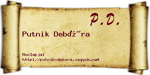 Putnik Debóra névjegykártya